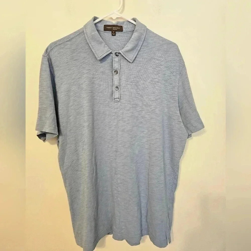 ROBERT BARAKETT 3 Button Polo Size XL 💯 Cotton EUC